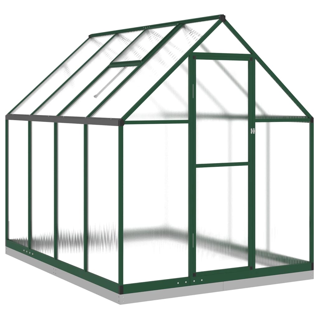 VidaXL Tuinkas met basisframe 224x169x202 cm aluminium groen