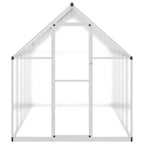 VidaXL Tuinkas met basisframe 334x169x195 cm aluminium zilverkleurig