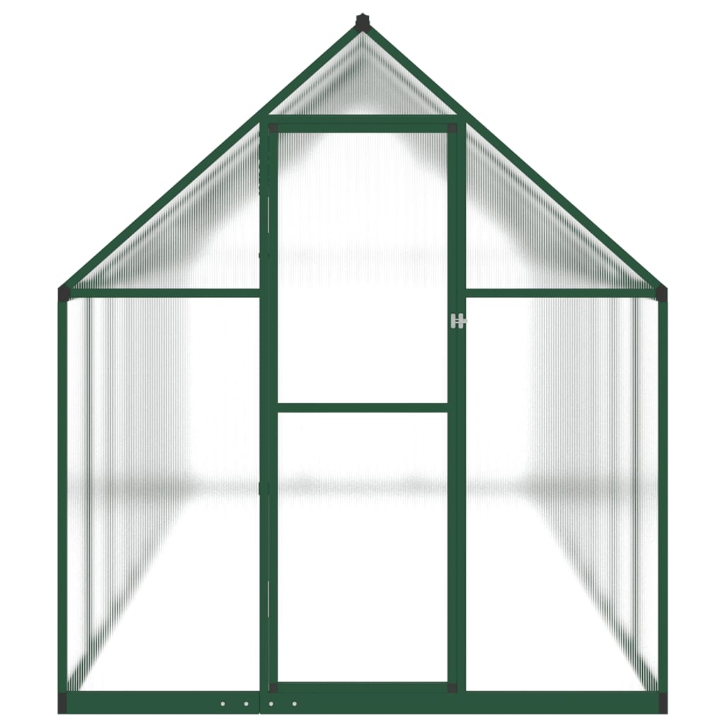 VidaXL Tuinkas met basisframe 445x169x195 cm aluminium groen