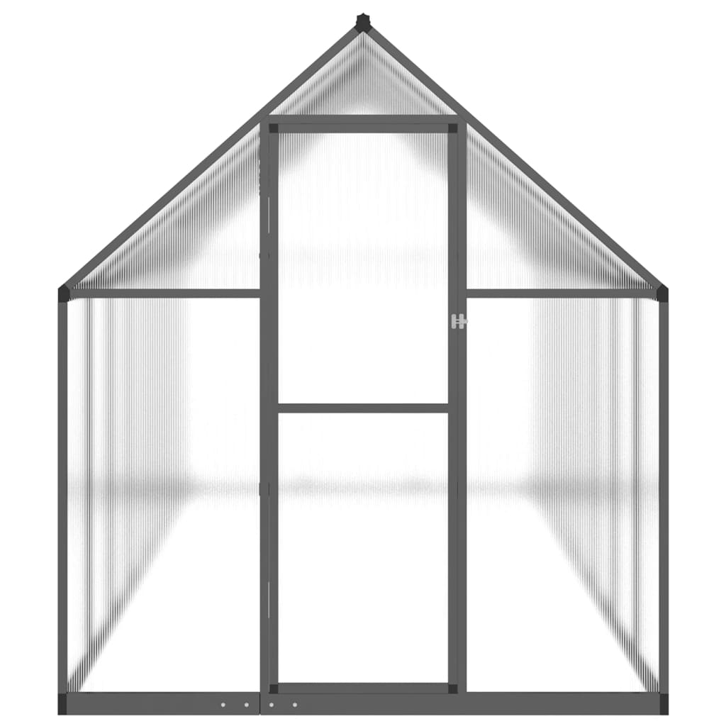 VidaXL Tuinkas met basisframe 445x169x195 cm aluminium antracietkleur