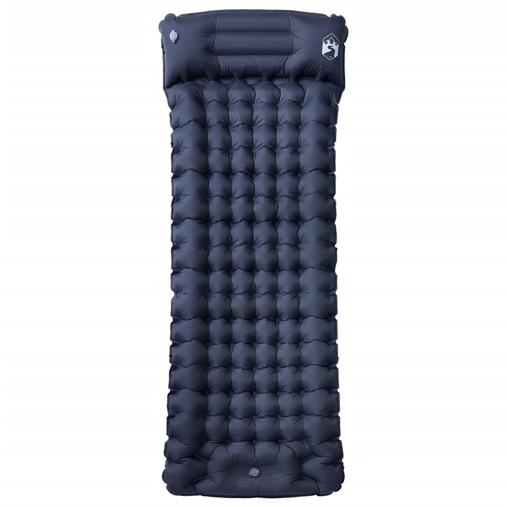 Vidaxl kampeermatras met kussen zelfopblazend 1-persoons grijs