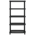 Vidaxl opbergrek 5-laags 93,5x45,5x194,5 cm polypropeen zwart
