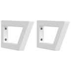 VidaXL Wandbeugels voor wasbak 2 st trapezium staal wit