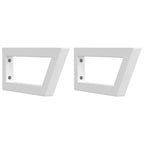 Vidaxl wandbeugels voor wasbak 2 st trapezium staal wit
