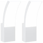 Vidaxl buitenwandlampen 2 st led gegoten aluminium wit