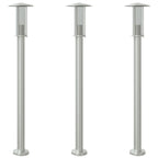 Vidaxl vloerlamp voor buiten 3 st 100 cm roestvrij staal zilverkleurig