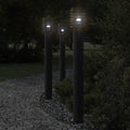 Vidaxl vloerlamp voor buiten 3 st 110 cm roestvrijstaal zwart