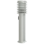 Vidaxl buitenvloerlamp met stopcontact 60 cm roestvrijstaal zilver