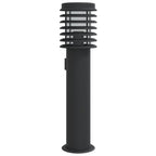 Vidaxl buitenvloerlamp met stopcontact 60 cm roestvrijstaal zwart