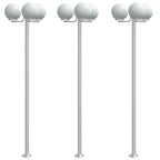 Vidaxl vloerlamp voor buiten 2 st 215 cm roestvrij staal zilverkleurig
