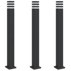 Vidaxl vloerlampen voor buiten 3 st 110 cm aluminium zwart