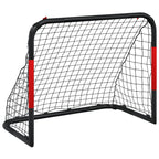 Vidaxl voetbaldoel met net 90x48x71 cm staal rood en zwart