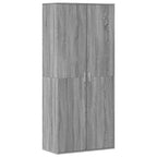 VidaXL Schoenenkast 80x39x178 cm bewerkt hout grijs sonoma eikenkleur
