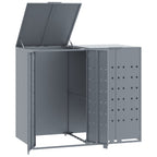 VidaXL Containerberging voor 2 containers 138x79x117 cm staal grijs