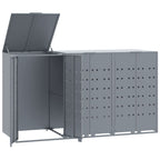 VidaXL Containerberging voor 3 containers 207x79x117 cm staal grijs