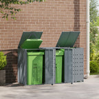 VidaXL Containerberging voor 3 containers 207x79x117 cm staal grijs