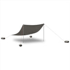 Vidaxl strandluifel met zandankers 304x300 cm grijs
