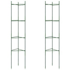 Vidaxl tomatenkooi 2 st 154 cm staal en polypropeen