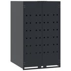 Vidaxl opbergruimte voor enkele afvalbak antraciet 69x79x117 cm staal