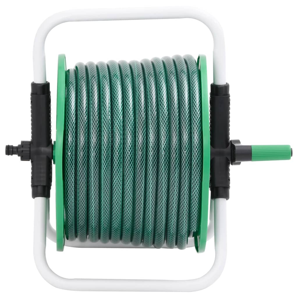 Vidaxl slanghaspel met slangkoppelset 0,5 20 m vrijstaand pvc groen