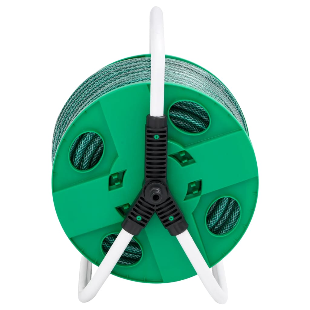 Vidaxl slanghaspel met slangkoppelset 0,75 20 m vrijstaand pvc groen