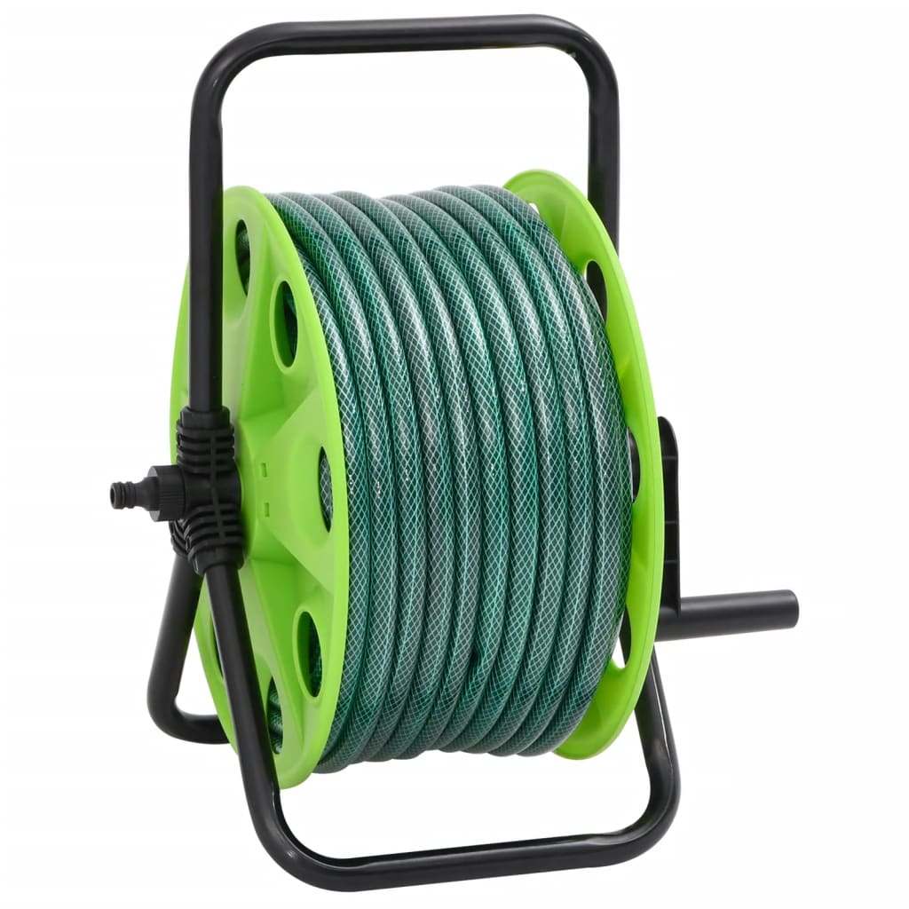 Vidaxl slanghaspel met slangkoppelset 0,75 20 m vrijstaand pvc groen