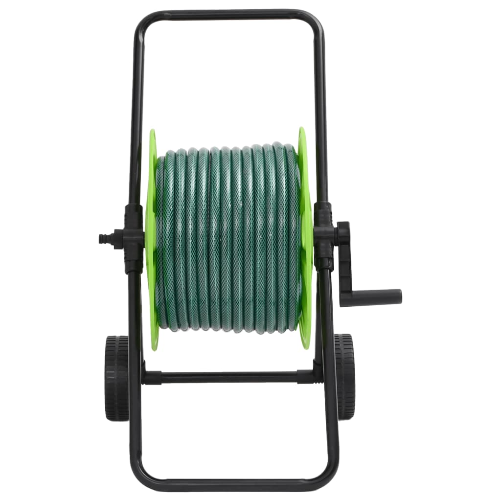 Vidaxl slanghaspelkar en slangkoppelset 0,5 vrijstaand 30 m pvc groen
