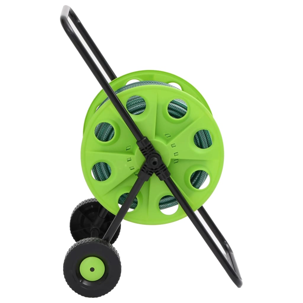 Vidaxl slanghaspelkar en slangkoppelset 0,75 staand 20 m pvc groen