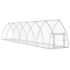 Vidaxl konijnenhok 600x105x120 cm gegalvaniseerd staal zilverkleurig