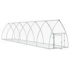 Vidaxl konijnenhok 600x105x120 cm gegalvaniseerd staal zilverkleurig