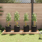 Vidaxl tomatenkooien met plantenzak 4 st 116 cm staal en polypropeen