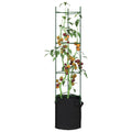 VidaXL Tomatenkooien met plantenzak 4 st 154 cm staal en polypropeen