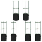 Vidaxl tomatenkooien met plantenzak 6 st 116 cm staal en polypropeen