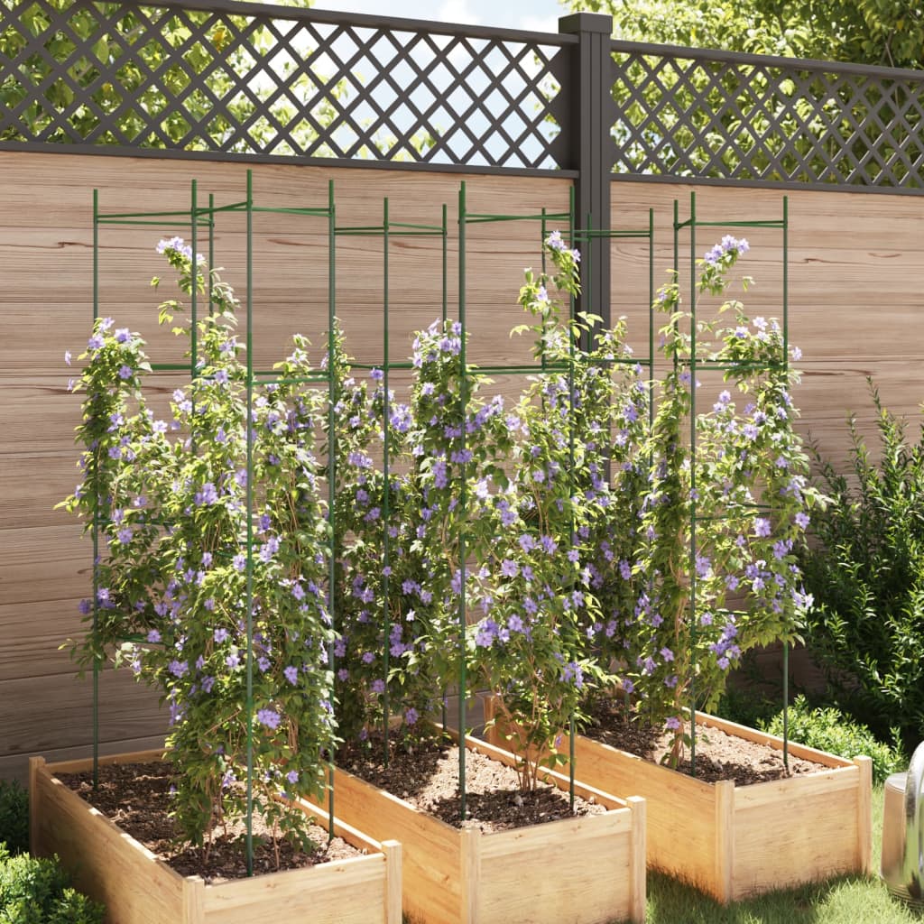 Vidaxl tomatenkooi 6 st 154 cm staal en polypropeen