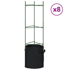 Vidaxl tomatenkooien met plantenzak 8 st 116 cm staal en polypropeen