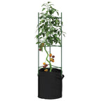 Vidaxl tomatenkooien met plantenzak 8 st 116 cm staal en polypropeen