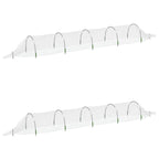 Vidaxl kweektunnels 2 st 1,5x5 m glasvezel en polypropeen