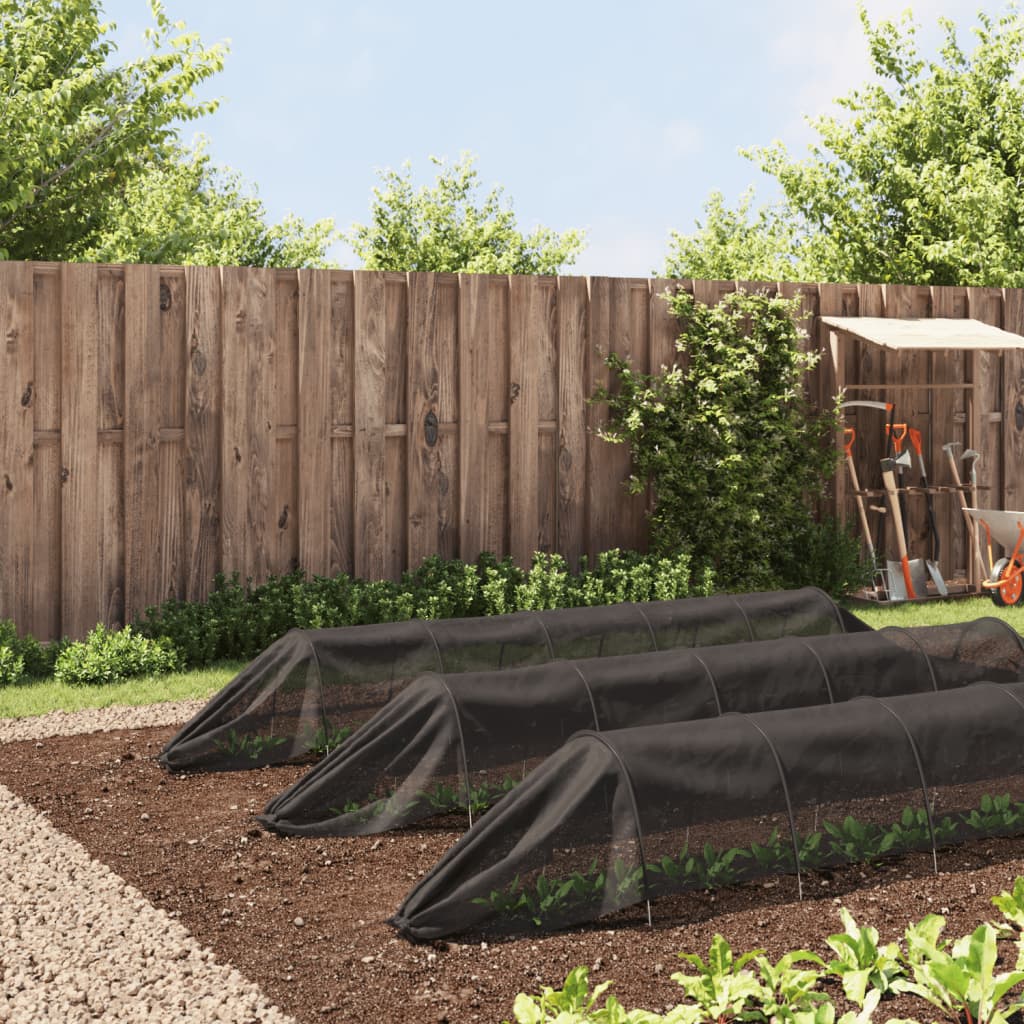 Vidaxl kweektunnels 3 st staal en polyetheen zwart