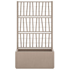 Vidaxl plantenbak met latwerk 80x36x140 cm polypropeen lichtbruin