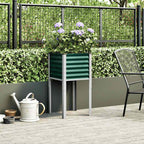 Vidaxl plantenbak groen 45x45x88 cm staal
