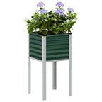Vidaxl plantenbak groen 45x45x88 cm staal