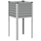 Vidaxl plantenbak 45x45x88 cm staal grijs