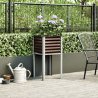 Vidaxl plantenbak bruin 45x45x88 cm staal