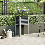 Vidaxl plantenbak antraciet 45x45x88 cm staal