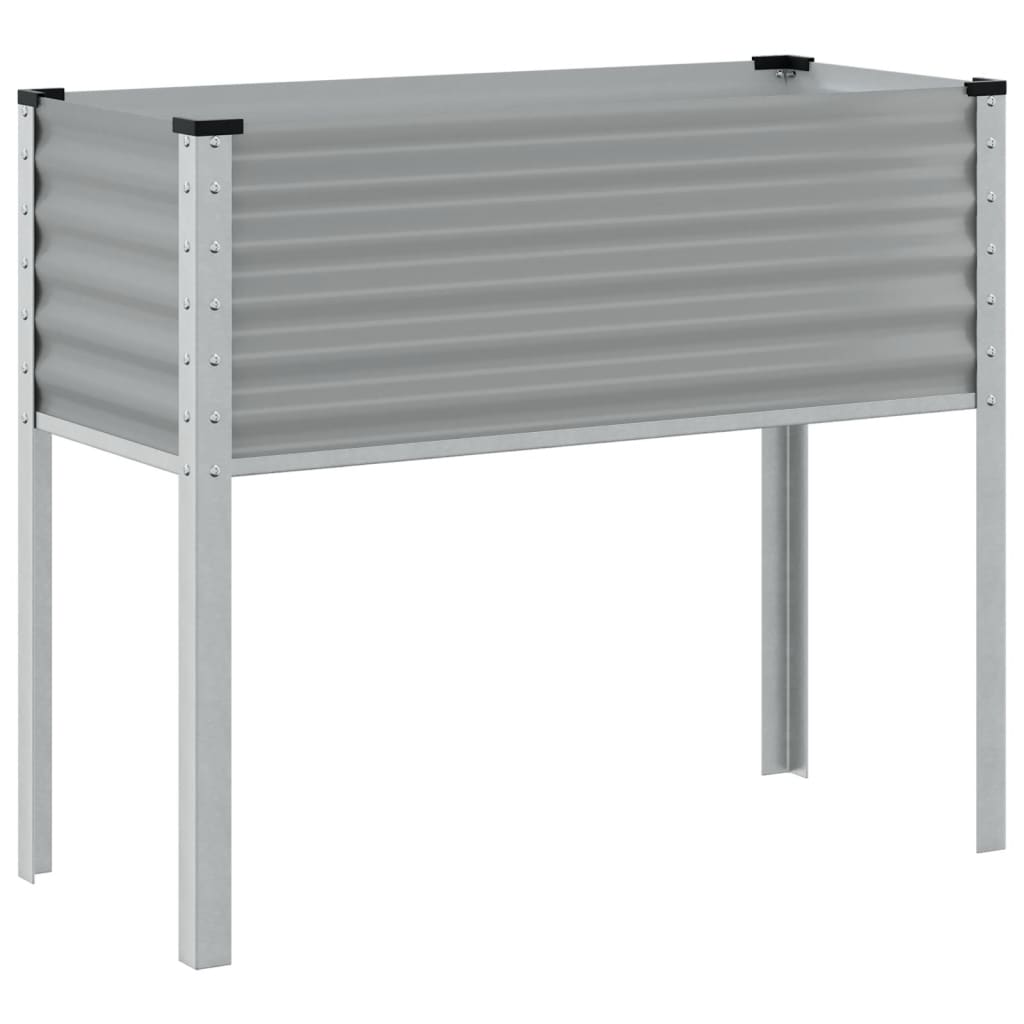 Vidaxl plantenbak 100x45x90 cm staal grijs