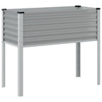 Vidaxl plantenbak 100x45x90 cm staal grijs
