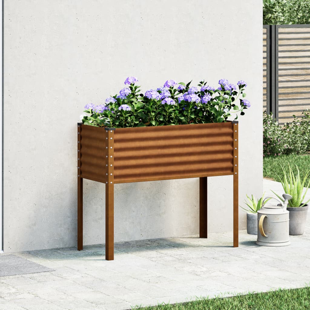 Vidaxl plantenbak 100x45x90 cm weerbestendig staal