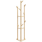 Vidaxl kapstok met haken en schappen 39x33x166 cm bamboe