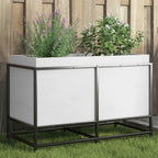 Vidaxl plantenbak 80x40x50 cm massief grenenhout wit