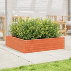 Vidaxl plantenbak 90x90x23 cm massief grenenhout wasbruin